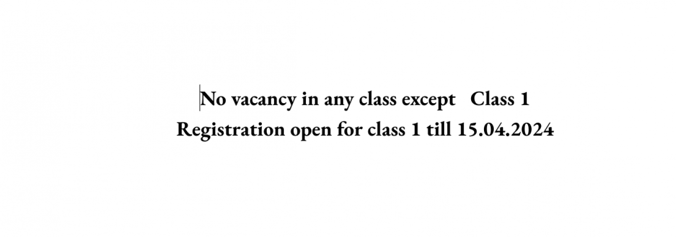 no vacancy except class I